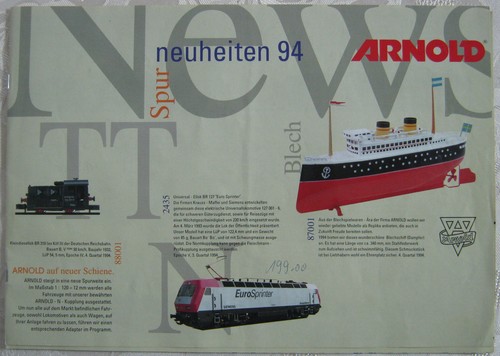 Arnold neuheiten katalog 1994 - neuheiten,